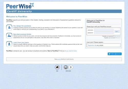 
                            10. Cardiff University - PeerWise - Login