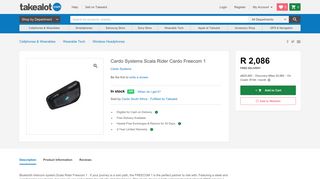 
                            8. Cardo Systems Scala Rider Cardo Freecom 1 | Buy Online in South ...