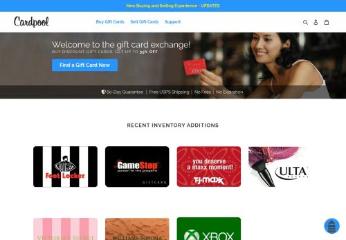 
                            9. Cardpool.com: Gift Card Exchange - Discount Gift Cards - Save up to ...