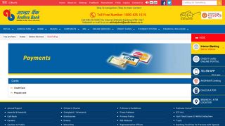 
                            7. Cards - Andhra Bank