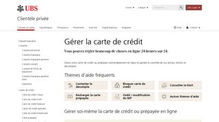 
                            1. Cards Online Portal: Gérer la carte de crédit | UBS Suisse