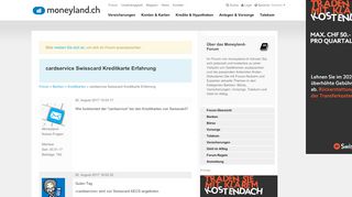 
                            13. cardservice Swisscard Kreditkarte Erfahrung - Forum moneyland.ch