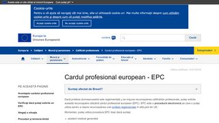 
                            3. Cardul profesional european (EPC): recunoașterea calificărilor ...