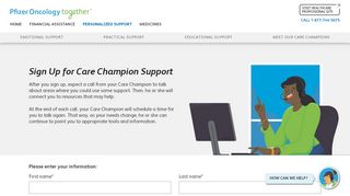 
                            13. Care Champion Support Sign Up | Pfizer Oncology Together | Patient