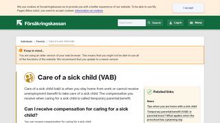 
                            11. Care of a child (VAB) - Försäkringskassan