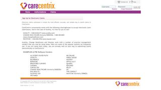 
                            12. CareCentrix Provider Portal - Sign up for Electronic Claims