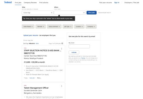 
                            2. Career Age Jobs - February 2019 | Indeed.co.in