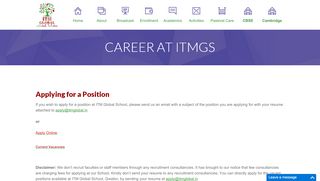 
                            5. career at itmgs - ITM Global School, Gwalior | Affiliated to Cambridge ...