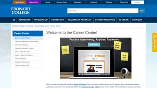 
                            9. Career Center | Home Page - Broward College