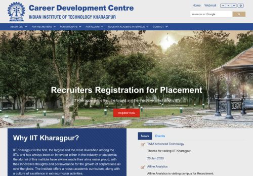 
                            10. Career Development Centre, IIT Kharagpur (CDC IIT KGP)