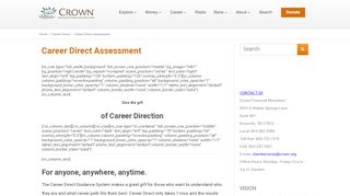 
                            5. Career Direct Assessment - Crown