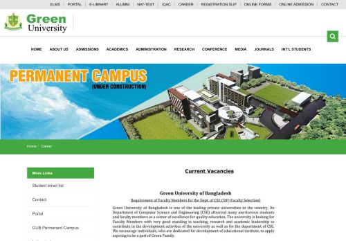 
                            12. Career - Green University of Bangladesh