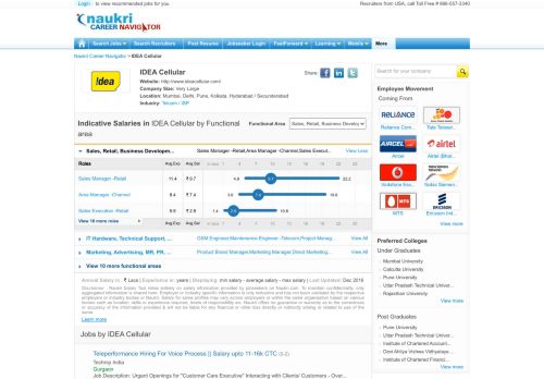 
                            11. Career in IDEA Cellular - IDEA Cellular salary