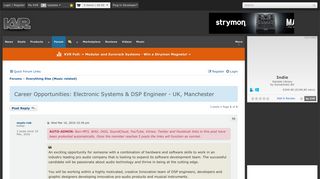 
                            10. Career Opportunities: Electronic Systems & DSP Engineer - UK ...