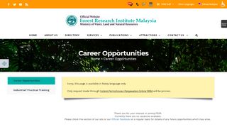 
                            1. Career Opportunities – Forest Research Institute Malaysia  ...