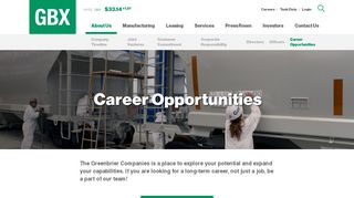 
                            3. Career Opportunities - Greenbrier Companies | Greenbrier