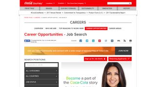 
                            3. Career Opportunities: Job Search Tool: The Coca-Cola Company