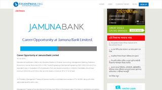 
                            6. Career Opportunity at Jamuna Bank Limited || Study Press