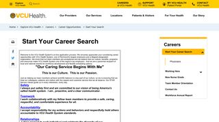 
                            11. Career Search | VCU Health