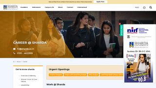 
                            5. Career - Sharda University