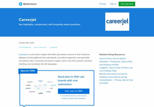 
                            4. CareerJet Job Posting - How to Post, Pricing, and FAQs - Betterteam