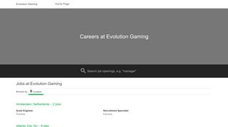 
                            10. Careers at Evolution Gaming