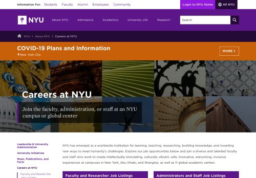 
                            13. Careers at NYU