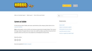 
                            2. Careers at Sulake – Habbo.com Customer Support
