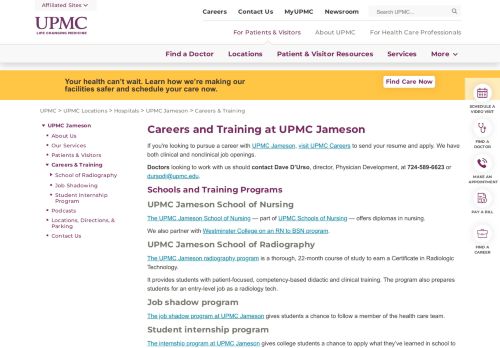 
                            13. Careers at UPMC Jameson - New Castle, PA