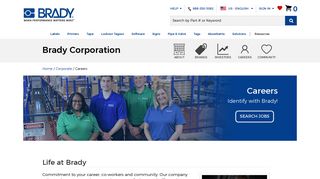 
                            9. Careers - BRADY CORP - BradyID.com