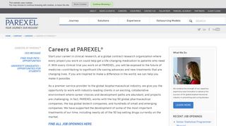 
                            11. Careers - Career Opportunities | PAREXEL
