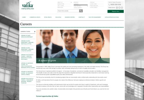 
                            4. Careers or Current opening by Vatika group |Vatikagroup.com|