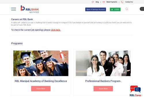 
                            10. Careers | Recruitment | Jobs and Vacancies – RBL Bank