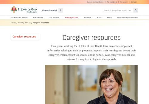 
                            1. Caregiver resources - St John of God Health Care