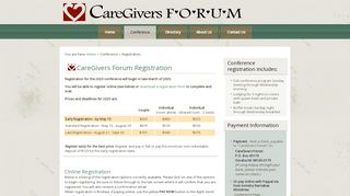
                            12. CareGivers Forum - Registration