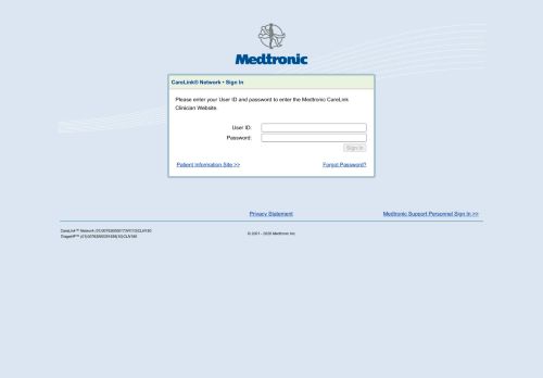 
                            1. CareLink Clinician Website - Medtronic CareLink Network
