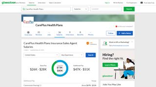 
                            9. CarePlus Health Plans Insurance Sales Agent Salary | Glassdoor