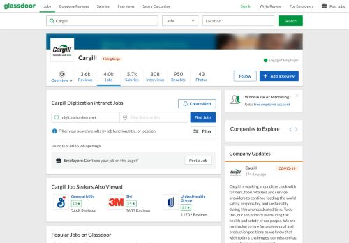 
                            8. Cargill Digitization intranet Jobs | Glassdoor