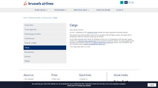 
                            7. Cargo | Brussels Airlines