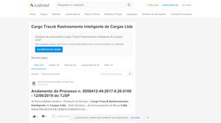 
                            6. Cargo Tracck Rastreamento Inteligente de Cargas Ltda - JusBrasil