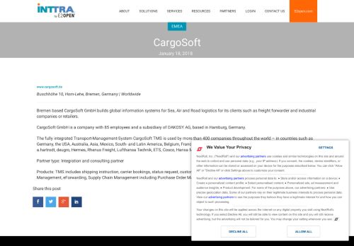 
                            4. CargoSoft - INTTRA