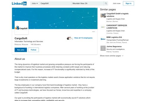 
                            11. CargoSoft | LinkedIn