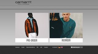 
                            2. Carhartt b2b Preorder WebSite: Shop Switch Index