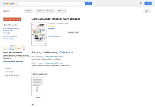 
                            12. CARI DUIT MODAL DENGKUL CARA BLOGGER