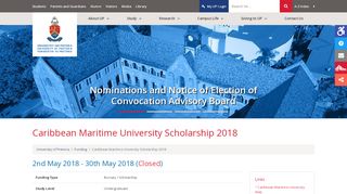 
                            9. Caribbean Maritime University Scholarship 2018 | University of Pretoria