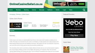 
                            8. Caribic Casino Review for South African Players - OnlineCasinoSafari