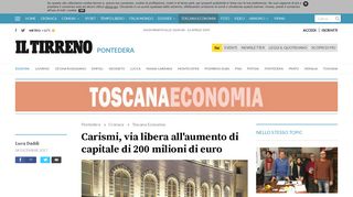 
                            12. Carismi, via libera all'aumento di capitale di 200 milioni di euro - Il ...