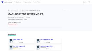 
                            11. CARLOS E TORRENTS MD PA, Miami, FL - Healthgrades