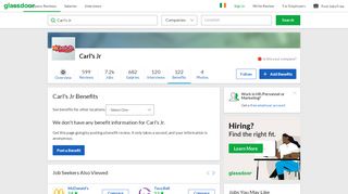 
                            10. Carl's Jr Employee Benefits and Perks | Glassdoor.ie