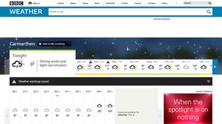 
                            8. Carmarthen - BBC Weather